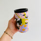 12 oz Can Cooler, Colorful Halloween Collage