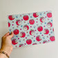 Glass Cutting Board, Gingham Apple Pattern