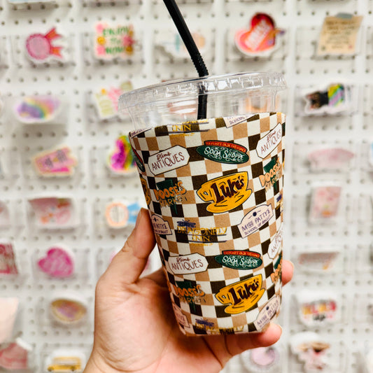 Iced Coffee Sleeve, Stars Hollow Signs