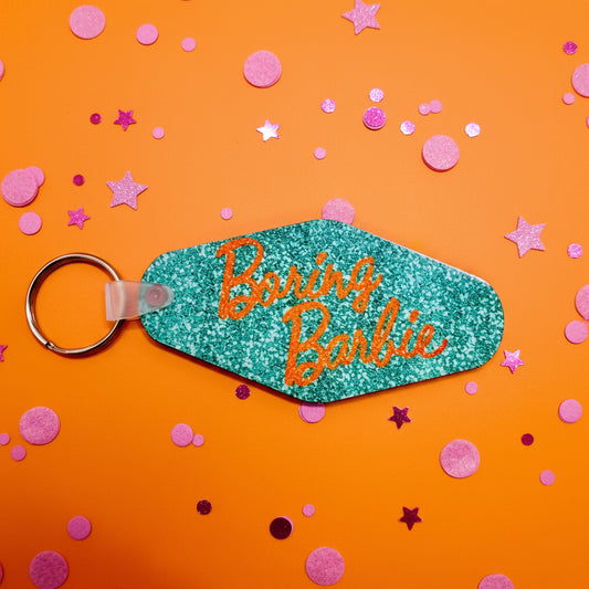 Motel Style Keychain, Boring Barbie