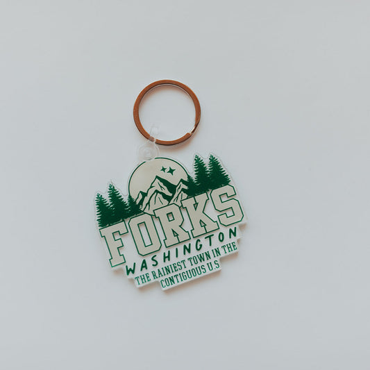 Acrylic Keychain, Forks Washington