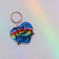 Acrylic Keychain, No Human Is Illegal