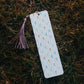 Bookmark With Tassel Spring Floral Rows