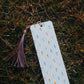 Bookmark With Tassel Spring Floral Rows