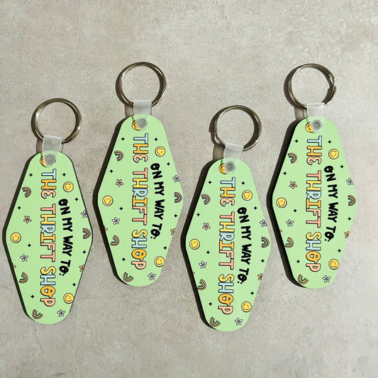 Motel Style Keychain, On My Way To The Thrift Shop