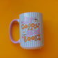 15 oz Mug, Sip Coffee Read Books with Pink Handle