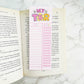 Bookmark Matte My TBR Writable with Ratings