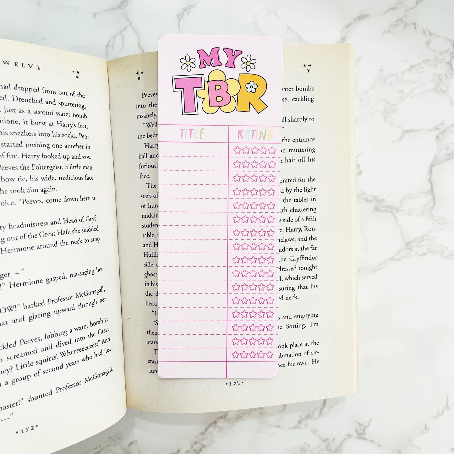 Bookmark Matte My TBR Writable with Ratings