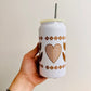16 oz Stainless Steel Cup, 90's Country Hearts and Tulips Pattern