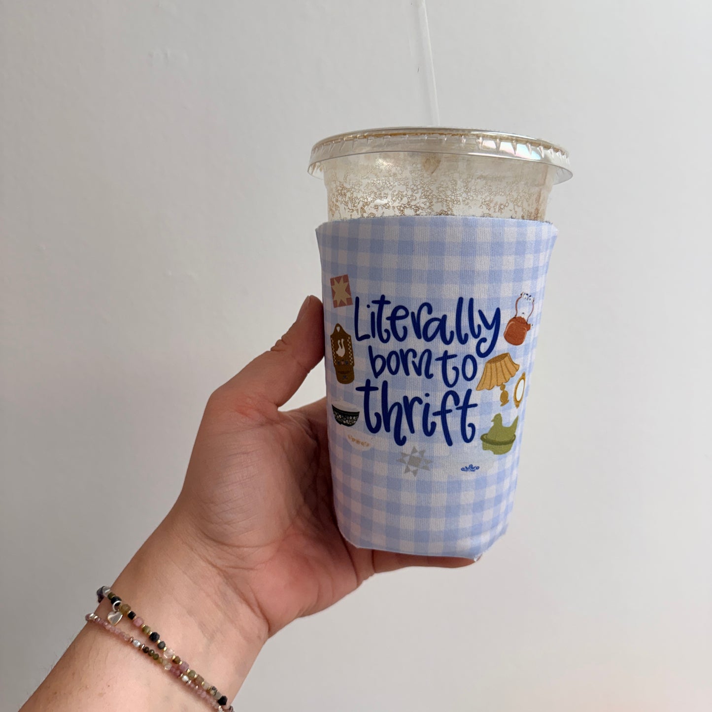 Iced Coffee Sleeve, Literally Born To Thrift Pattern