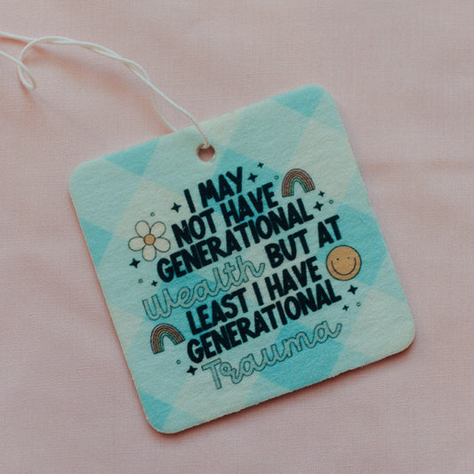 Car Air Freshener, Generational Trauma