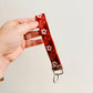 Wristlet, Red Floral Pattern