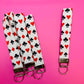 Wristlet, Card Suits Pattern