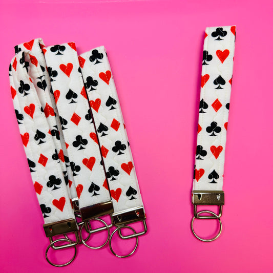 Wristlet, Card Suits Pattern