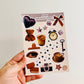 Junk Journal Stickers, Espresso