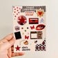 Junk Journal Stickers, Electric Red