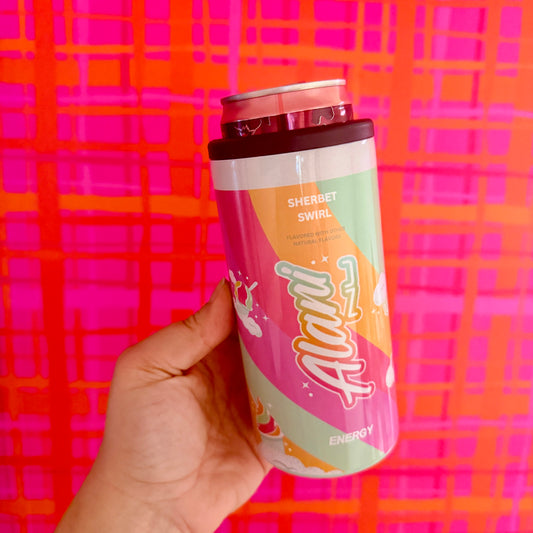 Slim Can Cooler, Sherbet Swirl Energy Drink
