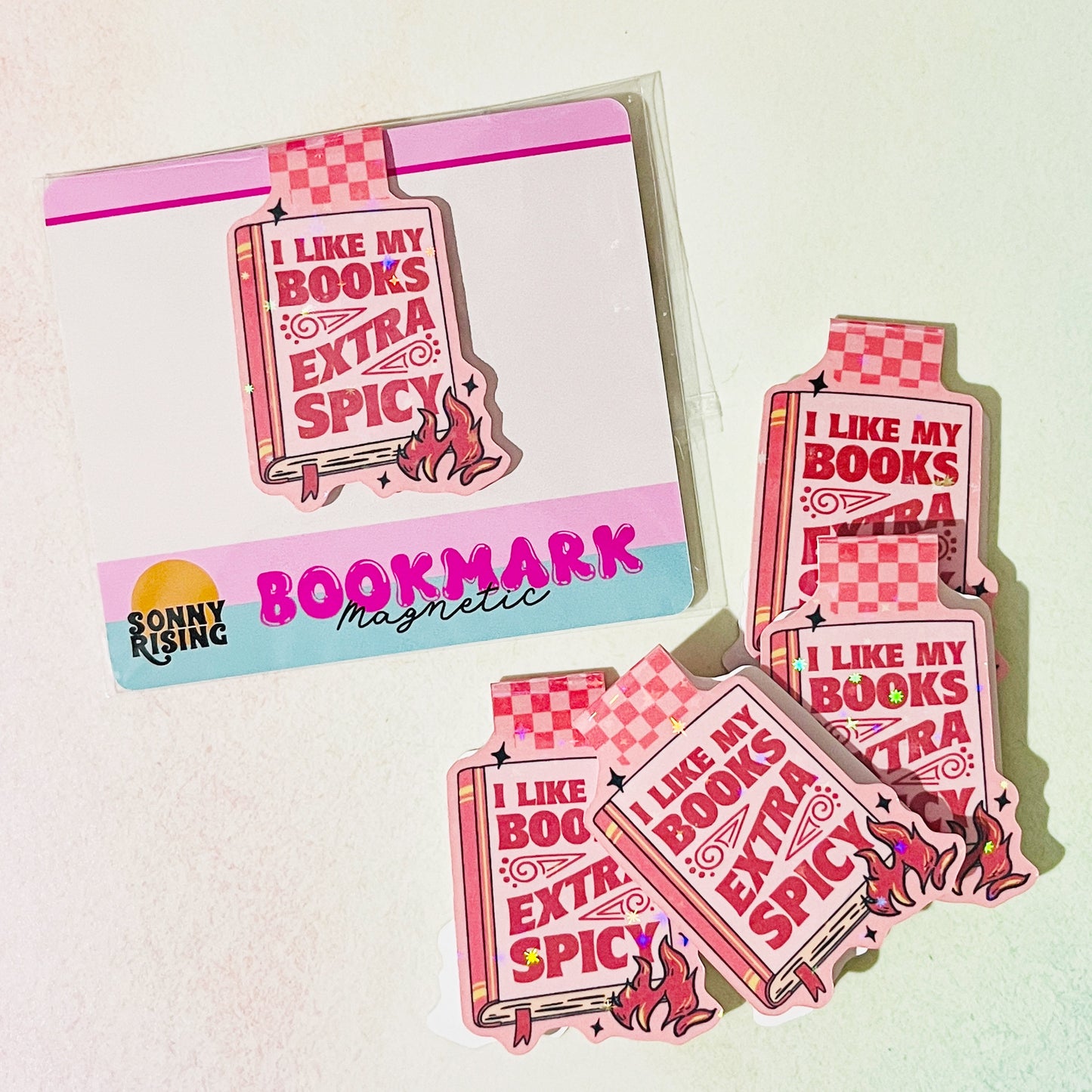 Magnetic Holographic Bookmark, I Like My Books Extra Spicy