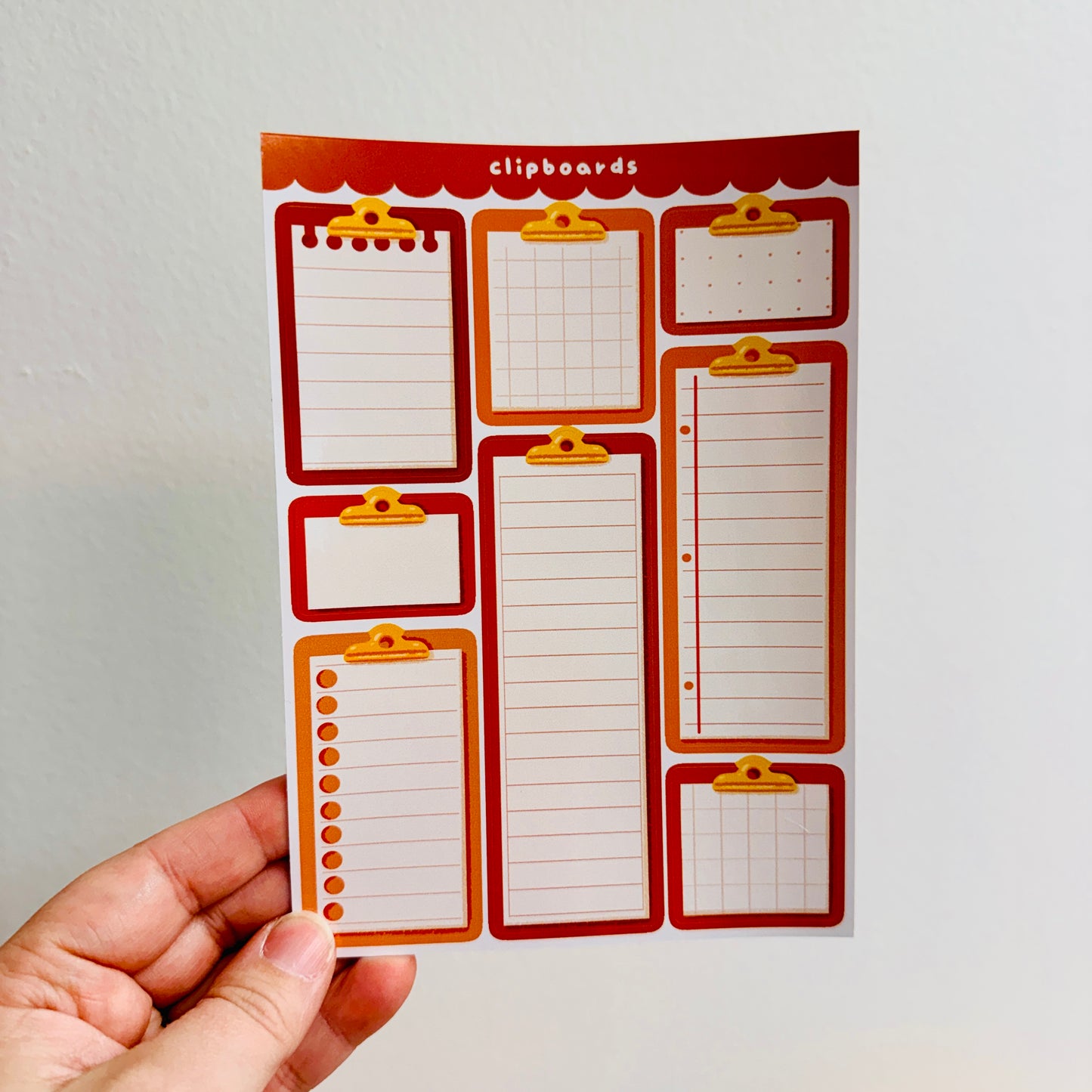 Junk Journal Stickers, Neutral Clipboards