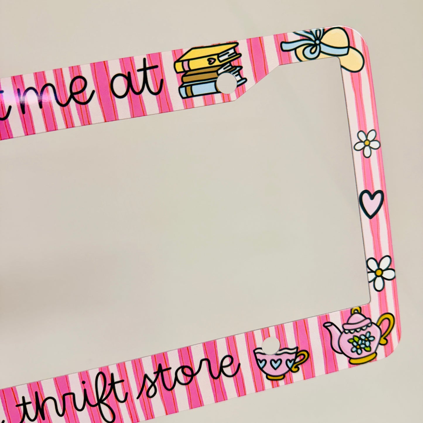 License Plate Frame, Meet Me At The Thrift Store