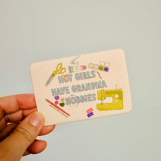 Car Air Freshener, Hot Girls Have Grandma Hobbies