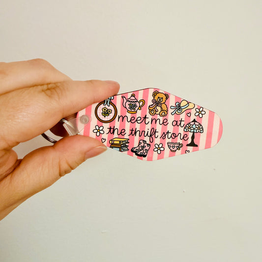 Motel Style Keychain, Meet Me At The Thrift Store