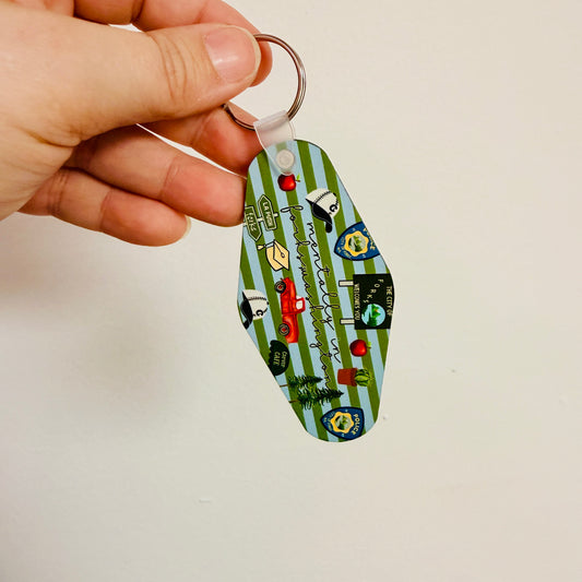 Motel Style Keychain, Mentally In Forks Washington