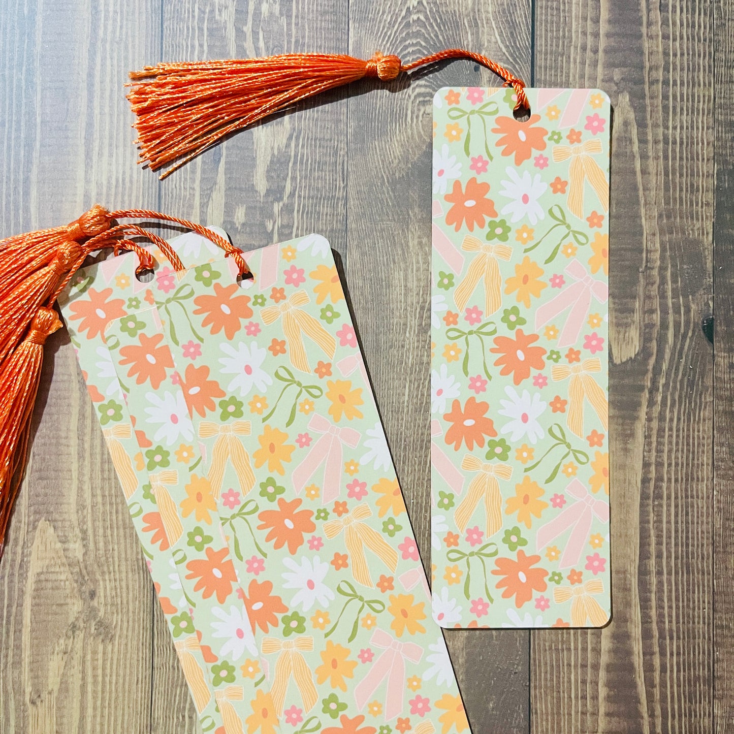 Bookmark With Tassel Spring Bows