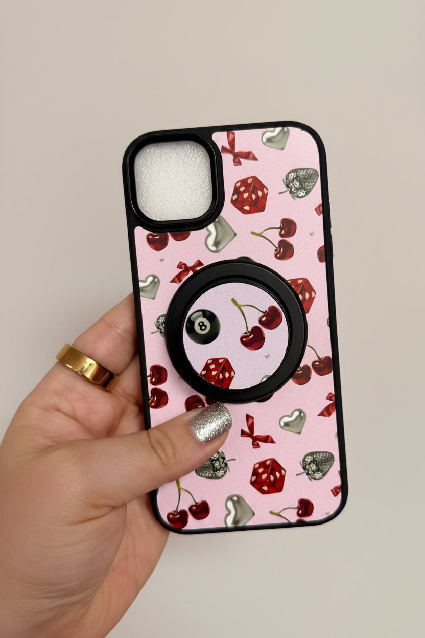 Magnetic Phone Grip, 8 Ball & Dice