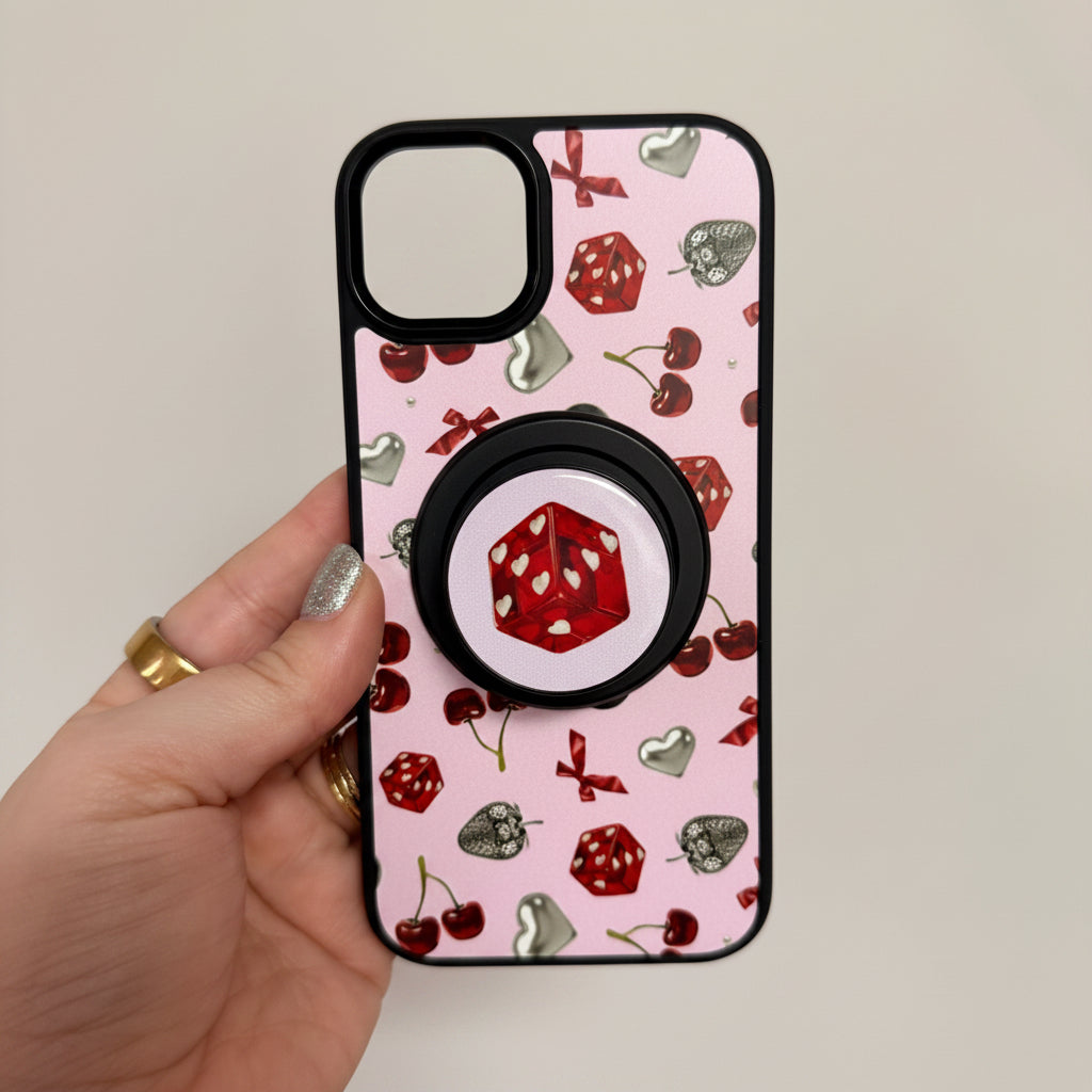 Magnetic Phone Grip, 8 Ball & Dice