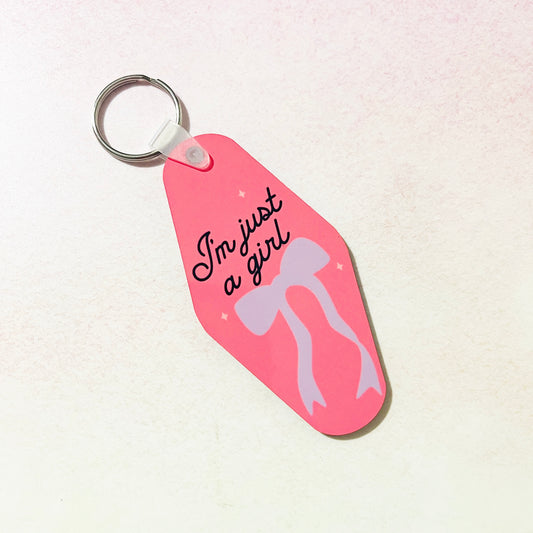 Motel Style Keychain, I'm Just A Girl