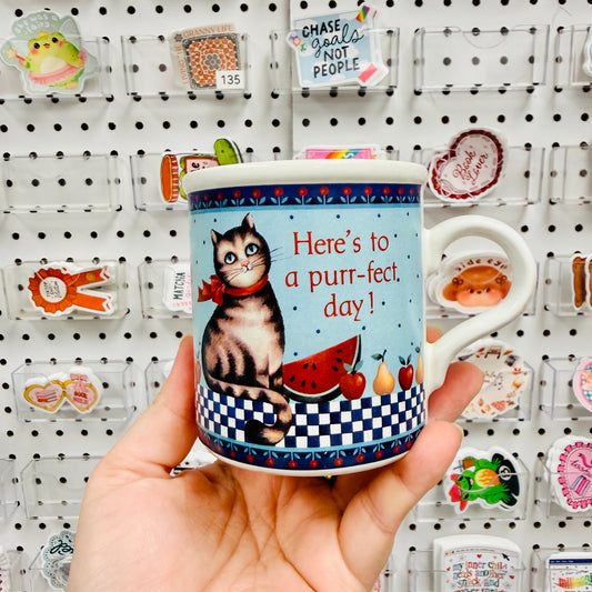 Found Mug, Here's To A Purr-fect Day