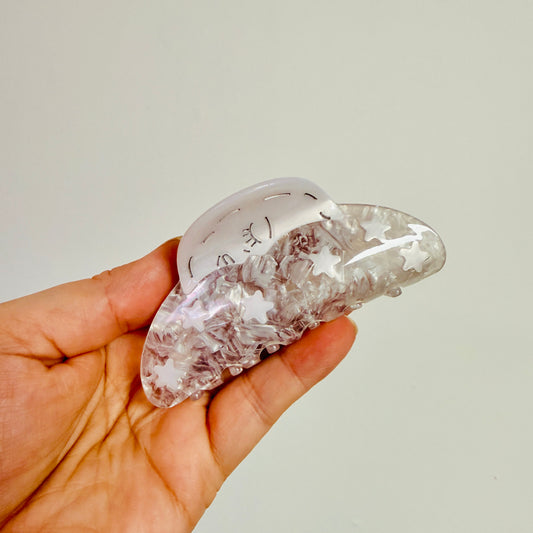 Acrylic Claw Clip, Sun Or Moon