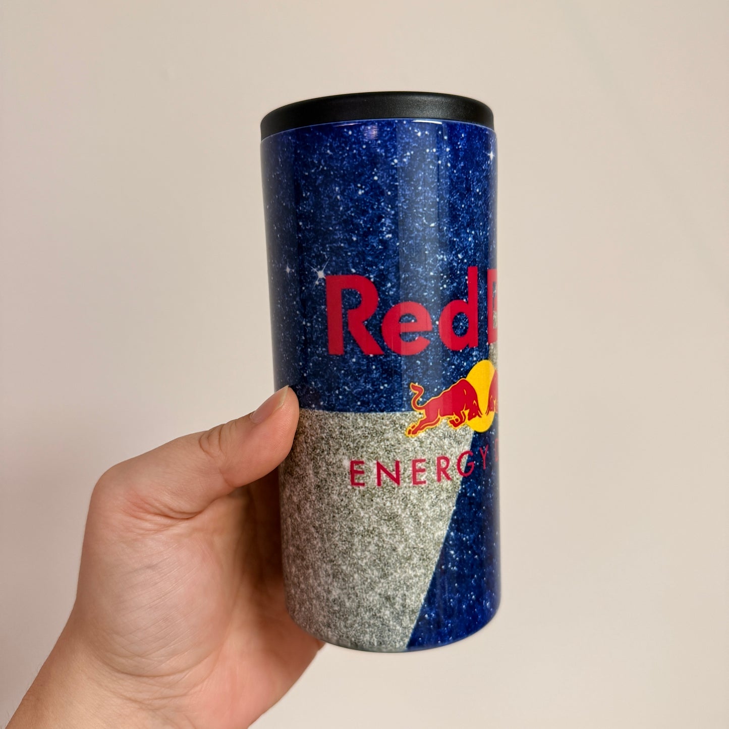 Slim Can Cooler, Glitter Bull Energy
