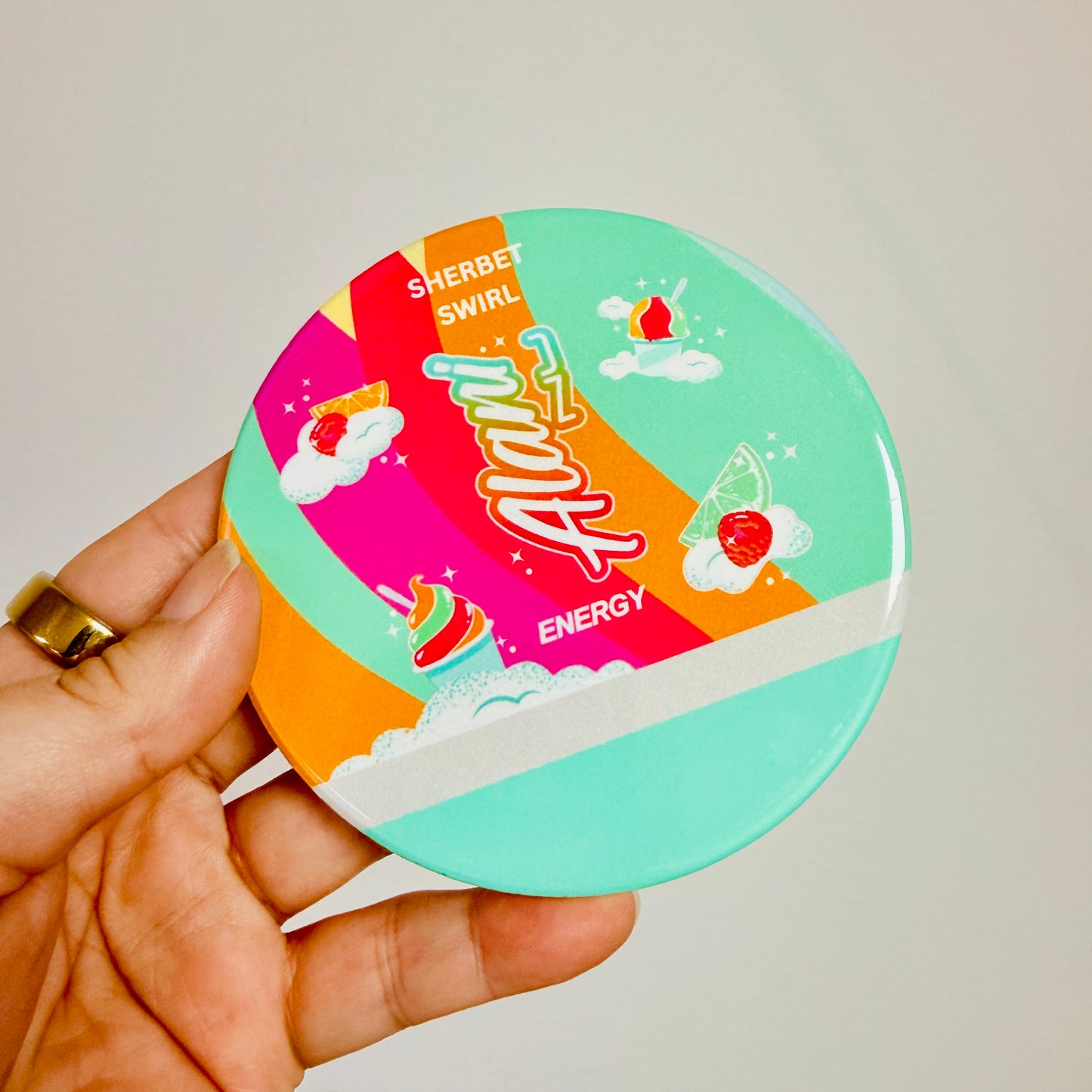 Ceramic Drink Coaster, Sherbet Energy Drink