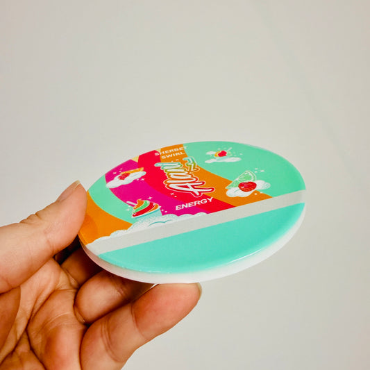 Ceramic Drink Coaster, Sherbet Energy Drink