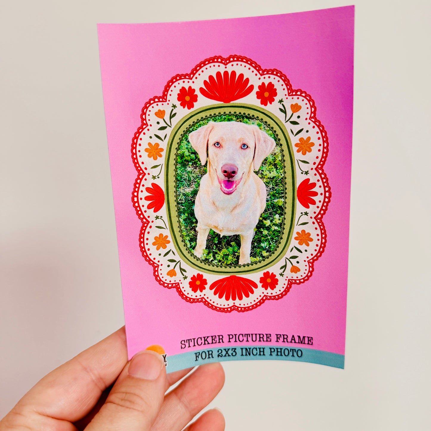 Sticker Picture Frame, Choice of Folk Art Style