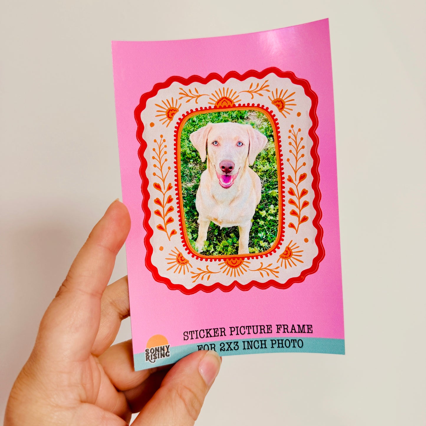 Sticker Picture Frame, Choice of Folk Art Style