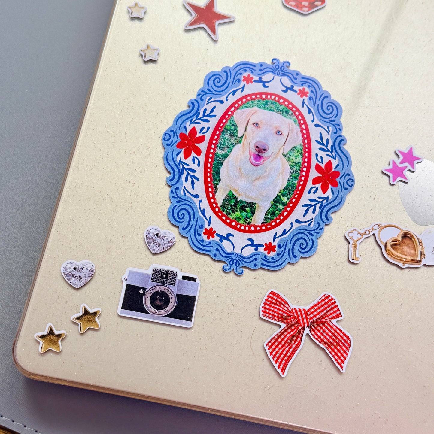 Sticker Picture Frame, Choice of Folk Art Style