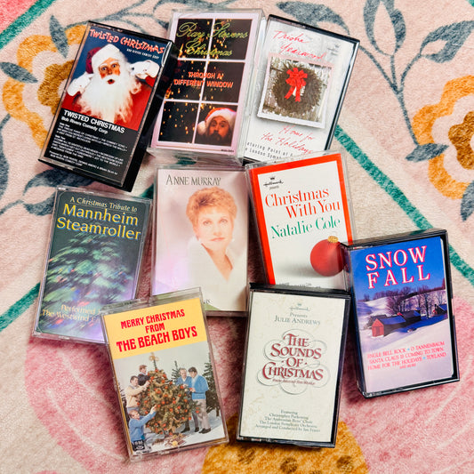 Found Music, Christmas Themed Collection of 9 Cassette Tapes