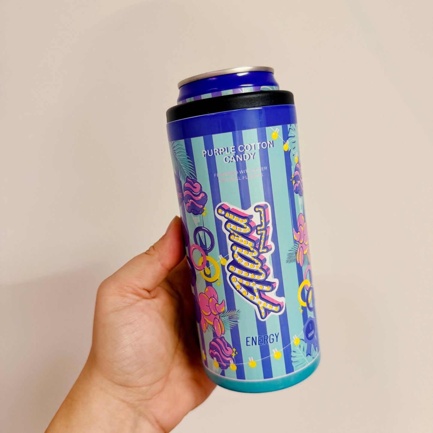 Slim Can Cooler, Purple Candy