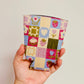 Iced Coffee Sleeve, Hand Drawn Strawberry Patch Pattern