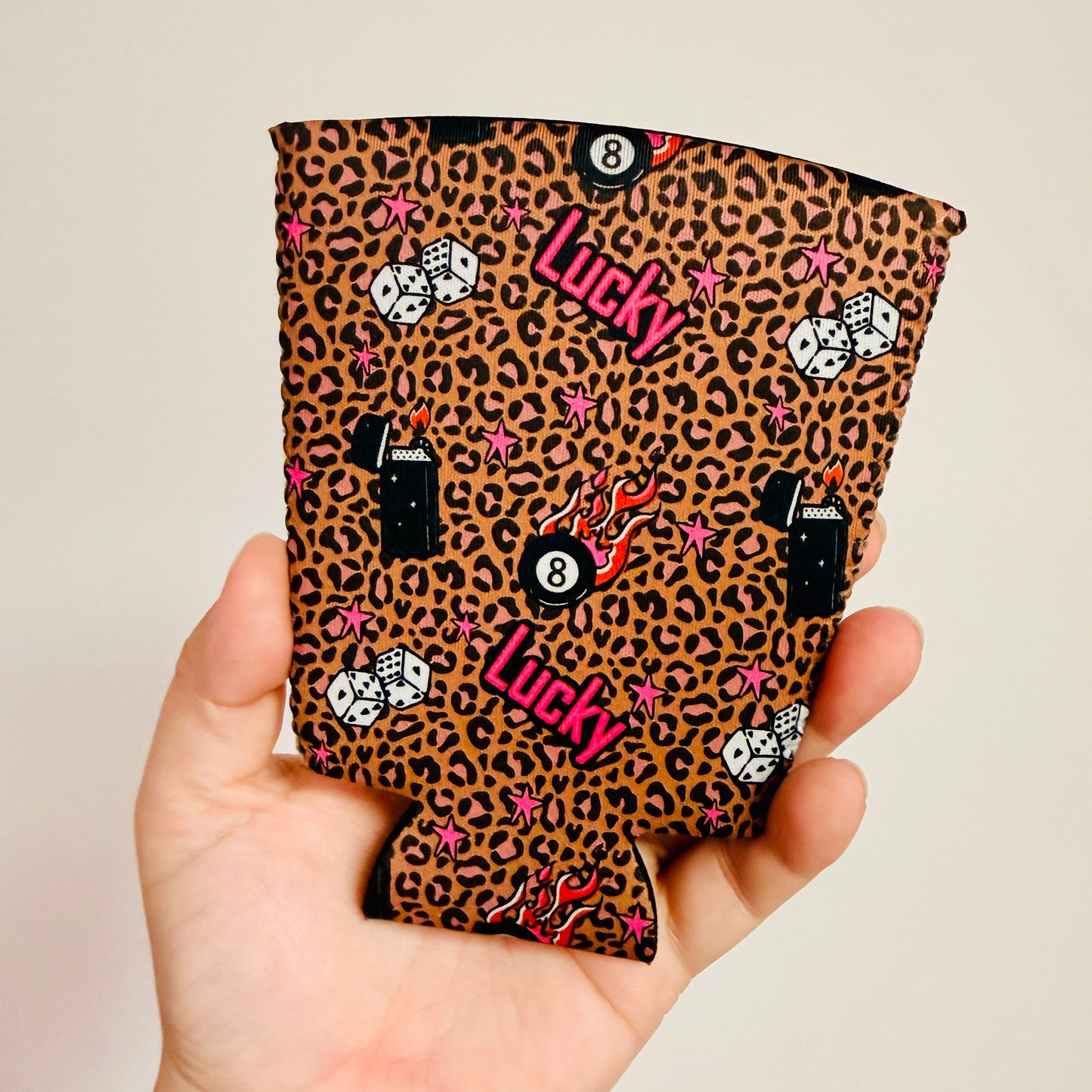 Iced Coffee Sleeve, Lucky 8 Ball Pattern