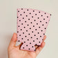 Iced Coffee Sleeve, Pink & Brown Polka Dot Pattern