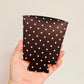 Iced Coffee Sleeve, Pink & Brown Polka Dot Pattern