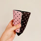 Iced Coffee Sleeve, Pink & Brown Polka Dot Pattern