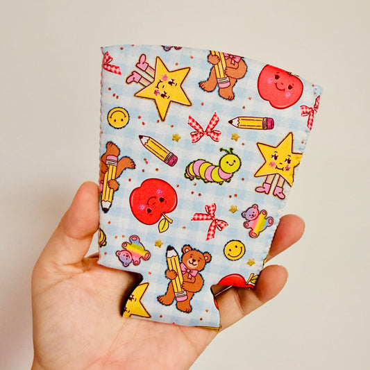 Iced Coffee Sleeve, Retro Classroom Stickers Pattern