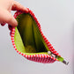 Zippered Bag, Tomato Red Gingham