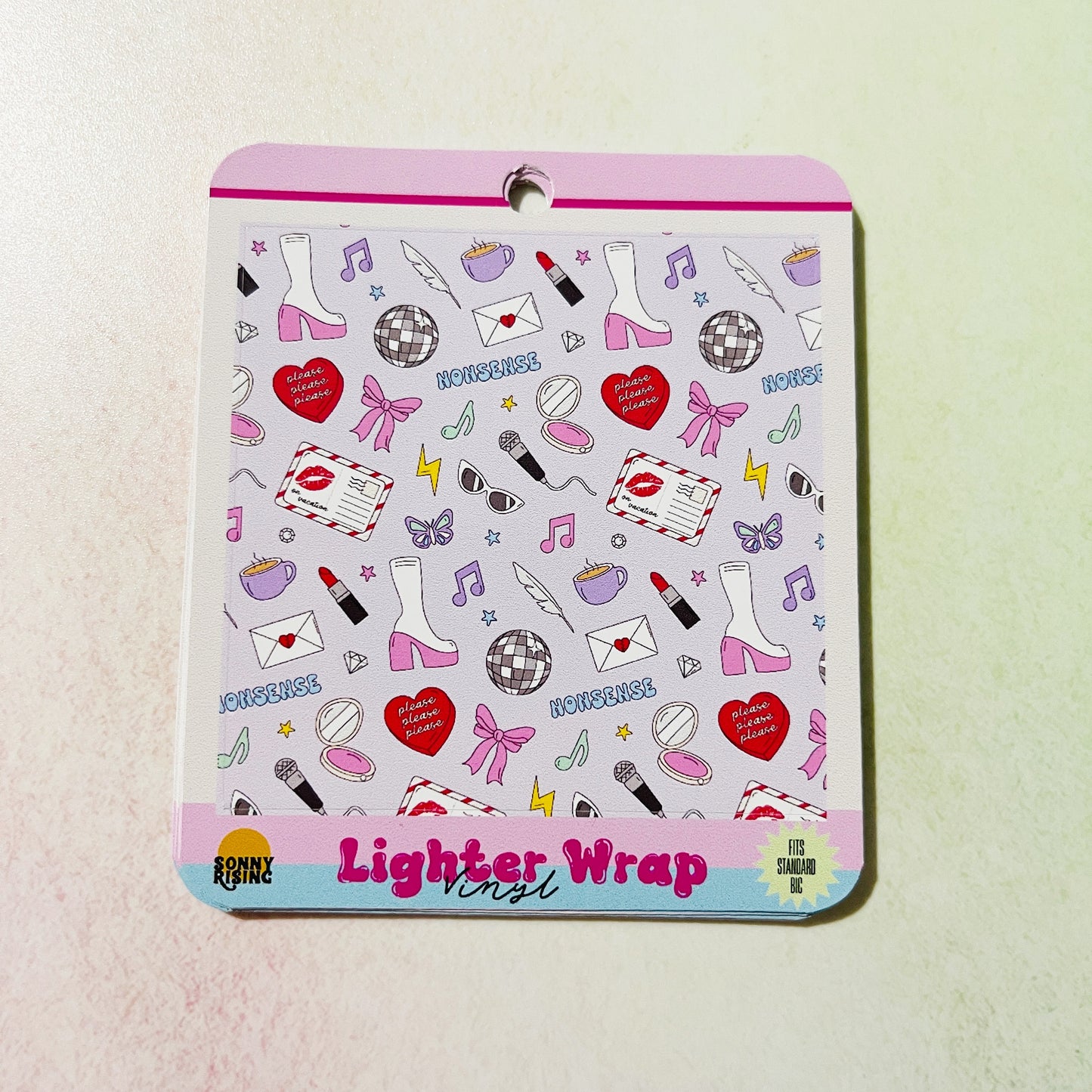 Vinyl Lighter Wrap Sabrina Icons Pattern