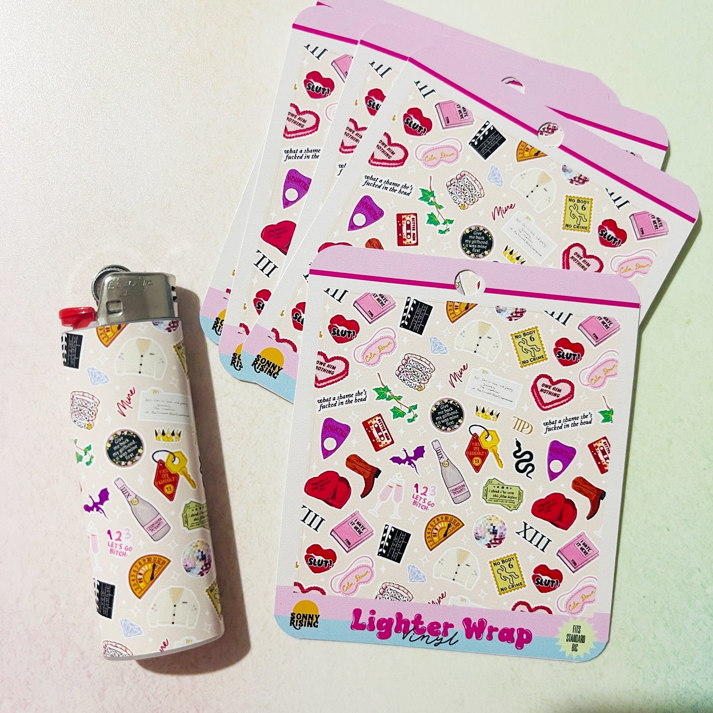 Vinyl Lighter Wrap Taylor Icons Uncensored